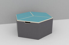 Hexa Box med turkis top