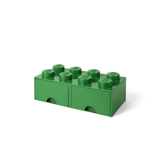 LEGO Opbevaringsskuffe Brick 8 - Mørk Grøn