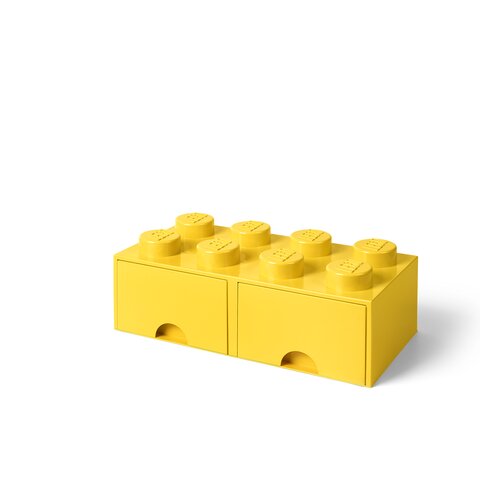 LEGO Opbevaringsskuffe Brick 8 - Bright Gul
