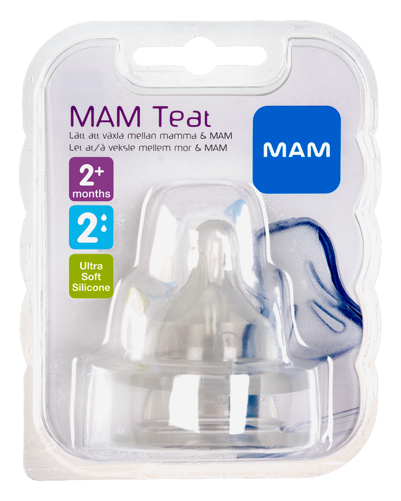 Image of MAM 2-Pak Flaskesut Teat, Størrelse 2 (b66a92bf-d837-418d-86ec-c457c7e2a30c)