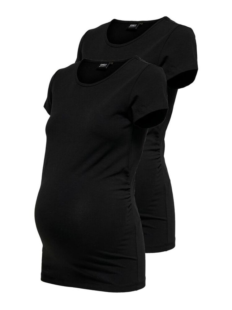 Image of ONLY Maternity Lovely s/s rundhals top 2 pak - BLACK - XL (cd163ba6-059b-4282-b742-70e969605108)