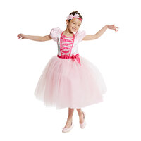 Rosa ballerina kostume 3-5 år
