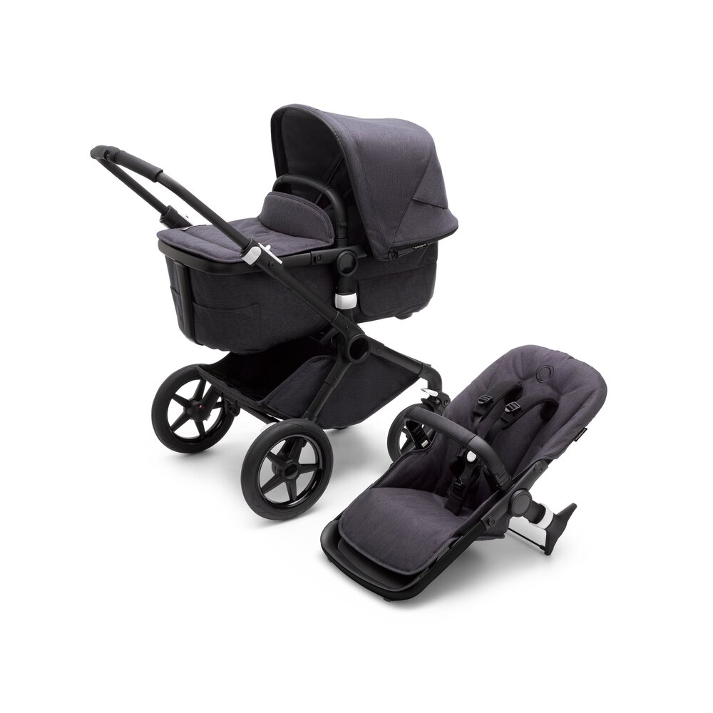 Image of Bugaboo Fox 3 Mineral complete - washed black på black stel (22384bb3-ae60-48f1-a04e-68476438835f)