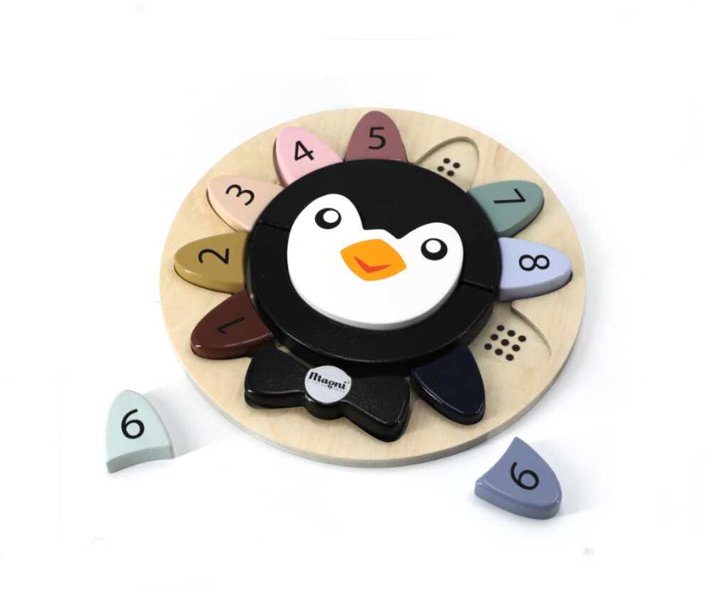 Magni Pingvin puslespil - Lær tal