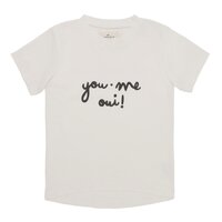 T-shirt børn  "you, me, oui" - EGGSHELL