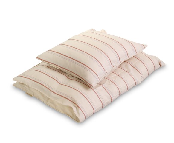 Baby sengetøj GOTS - balance stripes rose mix