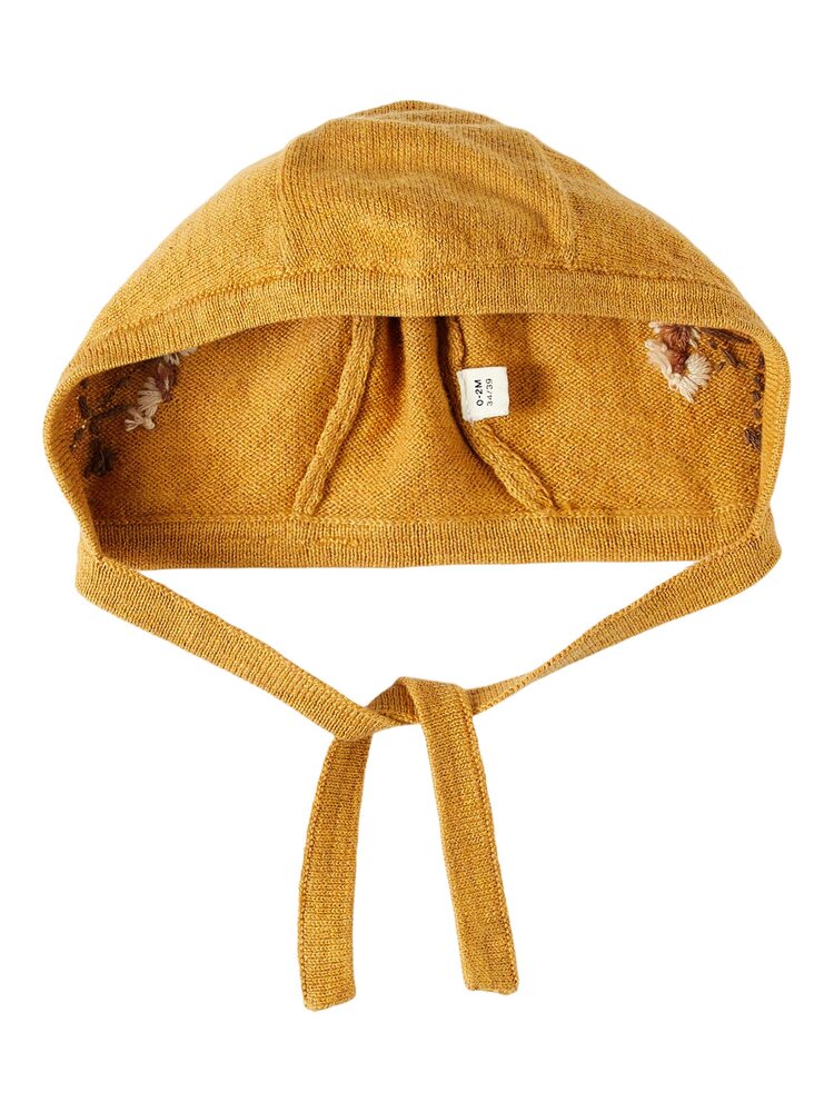 Image of Lil' Atelier Gliva knit hat - amber gold - 34/39 (b1997b2d-0a73-45d7-8297-620f686332e1)