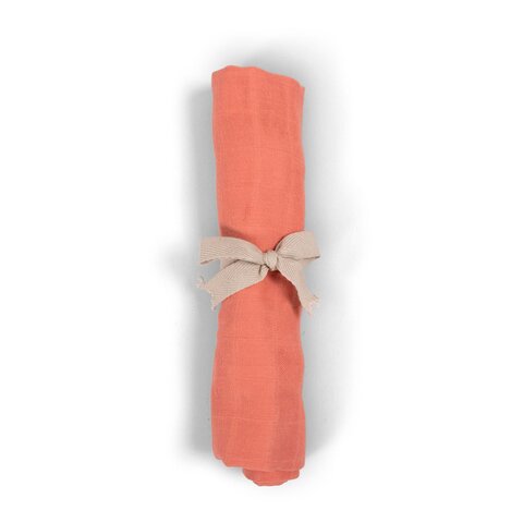Muslin Stofble GOTS - coral