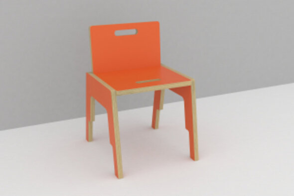 Frigg stabelbar stol med ryg H: 33 cm