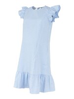 Kimi capsleeve woven kort kjole - PLACID BLUE