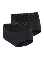 Heal lace panties 2pak - BLACK