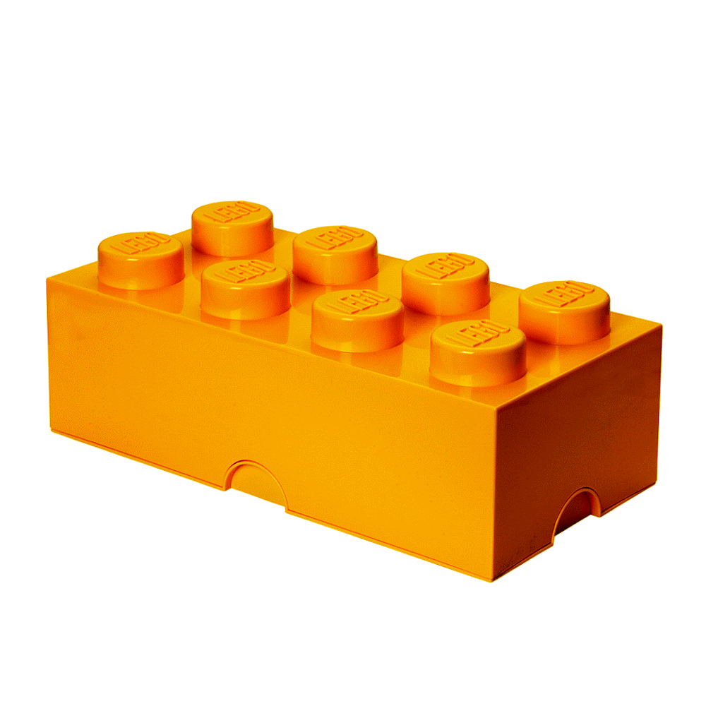 Billede af Lego Storage Opbevaringsboks - 8 Knopper - 50x25x18 - Gul - OneSize - Lego Storage Opbevaring