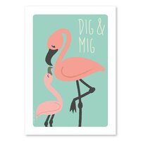 Plakat - Flamingo - A4