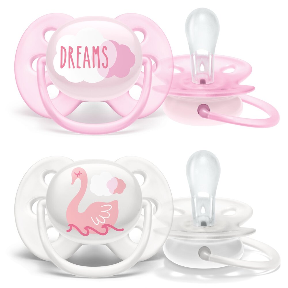 Image of Philips Avent 2 pk. Ultra soft sutter 0-6 mdr. - pink (9cf6ac56-d226-44d1-950a-3beac4ce6ad8)