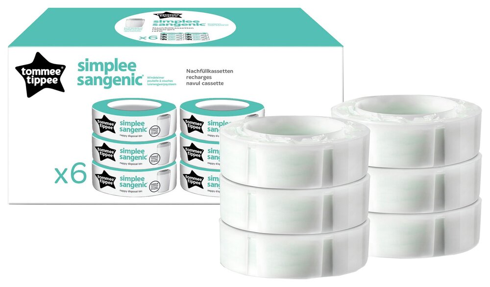 Image of Sangenic by Tommee Tippee Simplee refill, 6-pak (25bc199b-baaa-4087-9ea9-26d61e9c216e)
