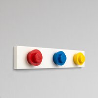 Opbevaring knagerække m/3 knop rød, blå, gul