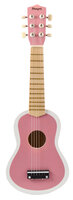 Guitar i rosa/hvid 6 strenge