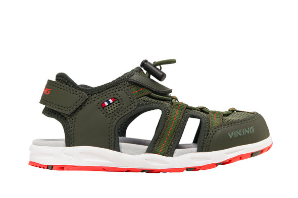 Thrill Sandal - Moss Green/Red