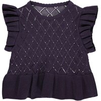 Knit frill vest baby - Dark Lilac