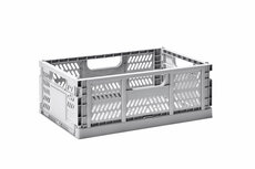 Modern Folding Crate - Large - Light Grey