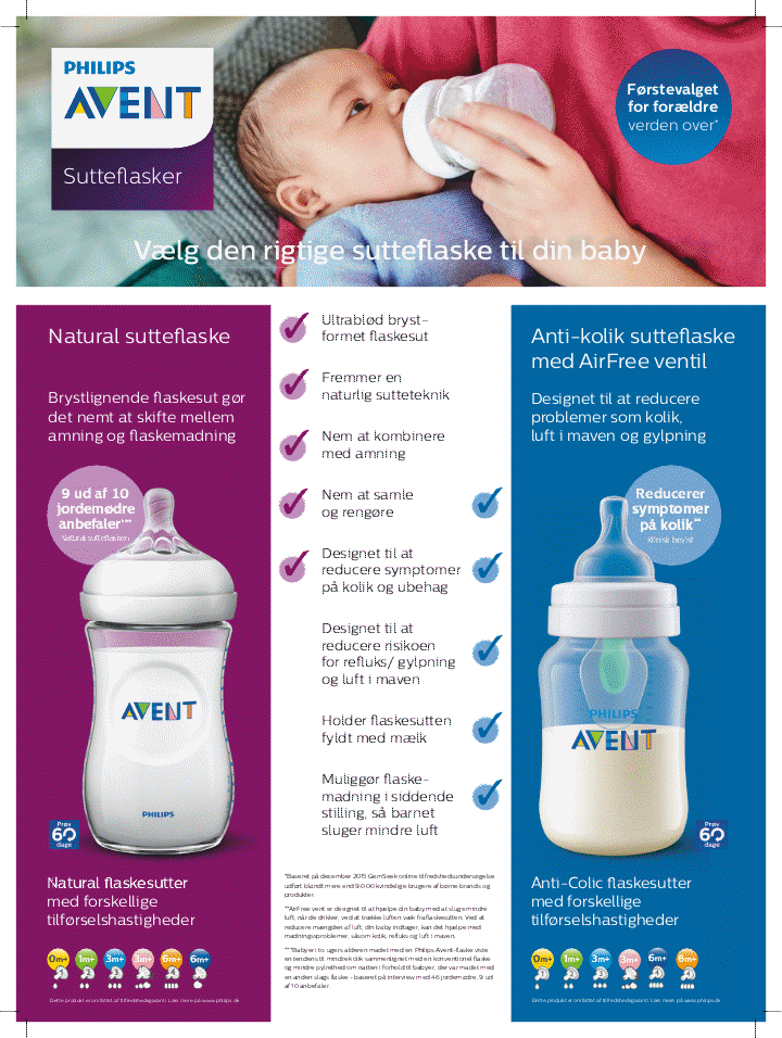 Philips Avent flaskeguide