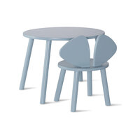 Mouse sæt af stol og bord - Lyse Blå